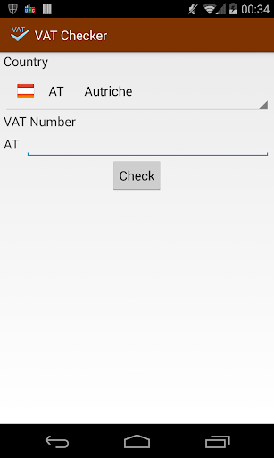 Android application VAT Checker for EU company screenshort