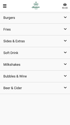 Android application Handsome Burger screenshort