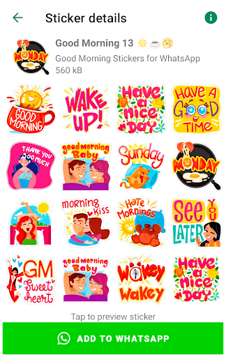 Good Morning Stickers screenshot 7