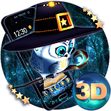 Cute Magic Owl 3D Theme icon
