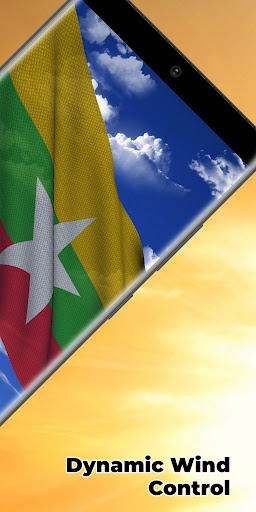 Myanmar Flag Live Wallpaper Screen 2