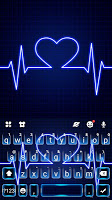 screenshot of Neon Blue Heartbeat Keyboard T