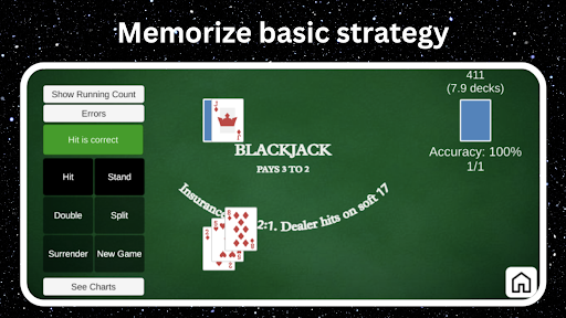 Android application Blackjack Trainer screenshort