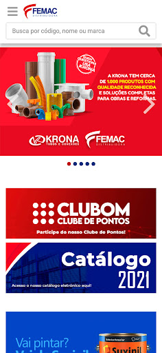 Android application Femac Distribuidora screenshort