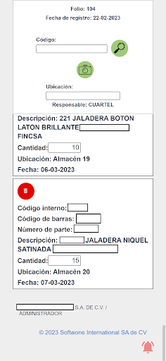 Inventarios ERP Screen 2