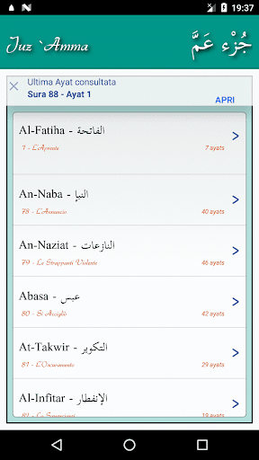 Anteprima dell'app