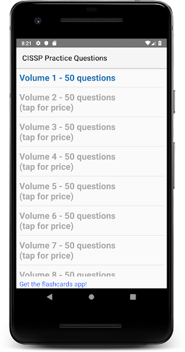 CISSP Practice Questions Screen 3