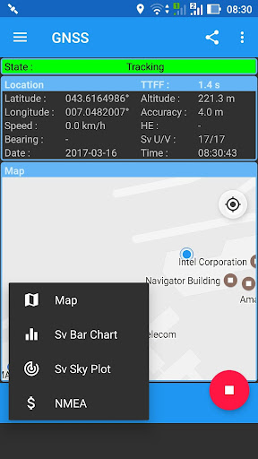 Android application GPS One screenshort
