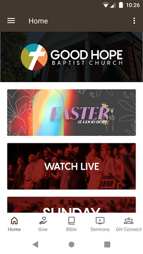 Android application Good Hope Baptist Church App screenshort