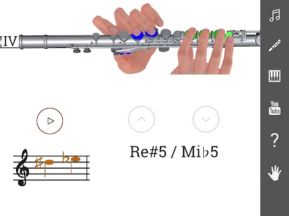 3D Flute Fingering Chart Screenshot