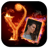 Fire Text Photo Frame Editor icon
