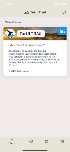 Android application Turul Trail Ultra screenshort