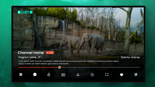 Android application Deinto TV Player screenshort