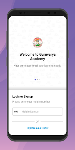 Guruvarya Academy Learning App Screen 2