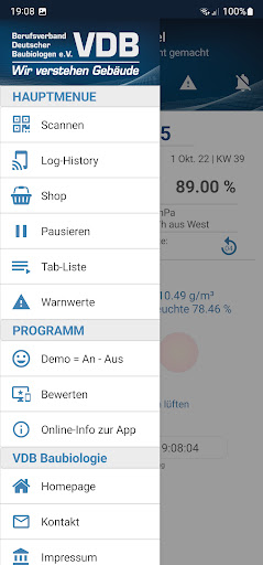 Android application VDB Lüftungs-Ampel screenshort