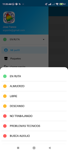 Unibol Courrier Screen 2