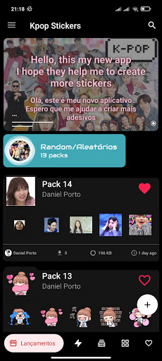Android application Kpop Stickers - WastickerApps screenshort