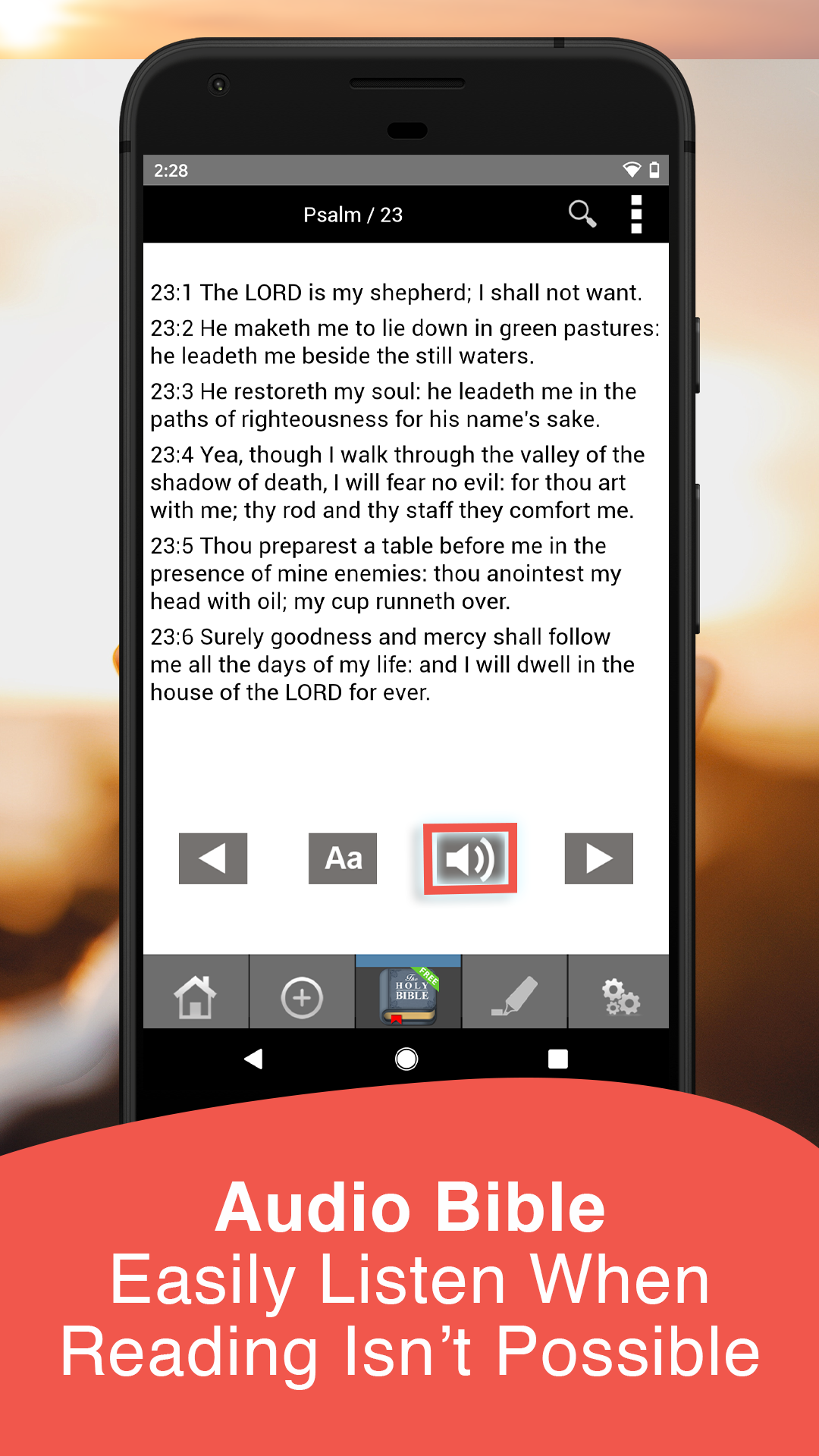 Android application King James Bible KJV screenshort