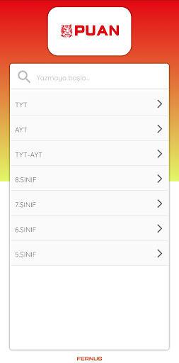 Android application Puan Soru Çözüm screenshort
