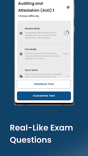 CPA Practice Test 2024 Screen 2