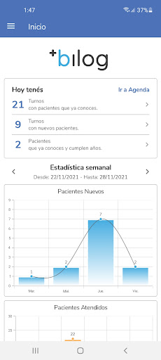 Android application Bilog Gestión Odontológica screenshort