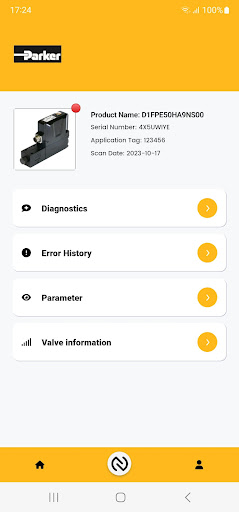 Parker Device Connect Screen 2