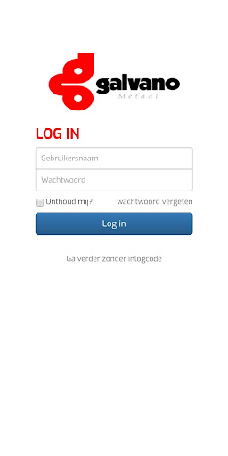 Android application Galvano Metaal screenshort
