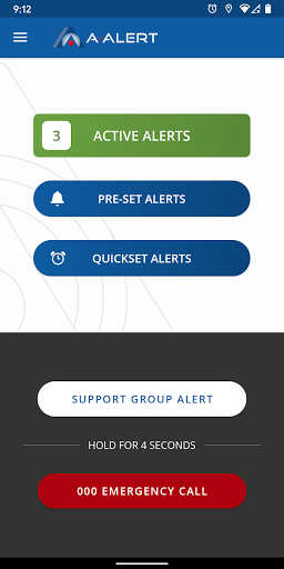 Android application A-Alert screenshort