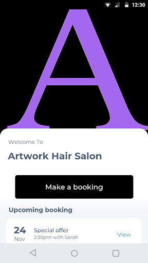 Android application Artwork Hair Salon screenshort