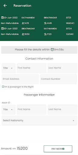 Saurya Airlines Screen 3