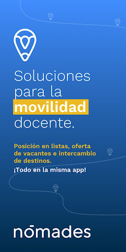 Android application Nómades App: movilidad docente screenshort