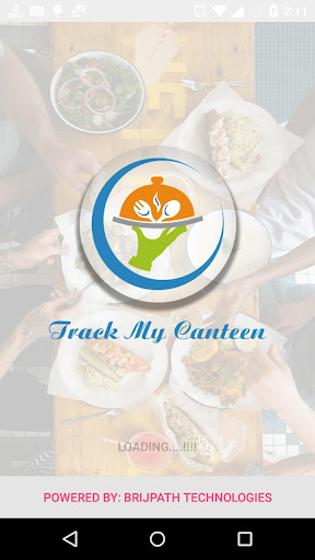Android application Track My Canteen screenshort