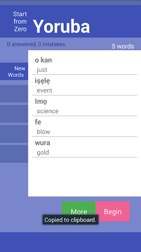 Android application StartFromZero_Yoruba screenshort