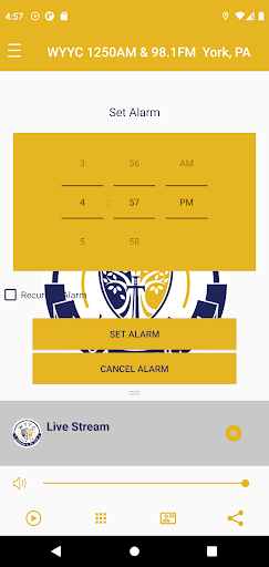 Android application WYYC AM1250 & FM98.1 Radio screenshort