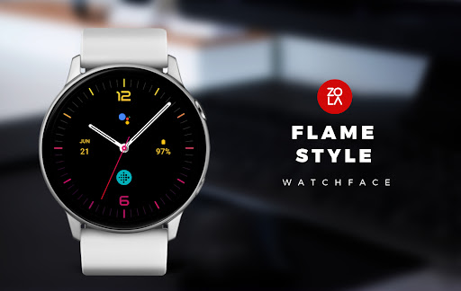 Android application Flame Style Watch Face screenshort