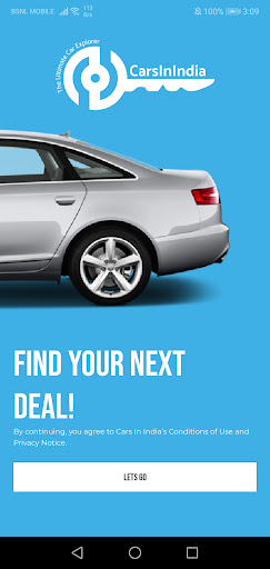 Android application CarsInIndia screenshort