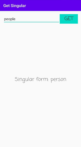 Android application Get Singular screenshort