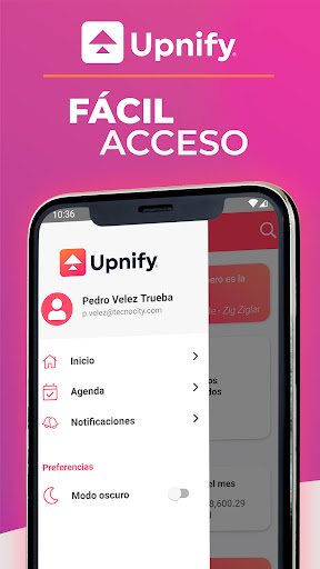 Android application Upnify CRM screenshort