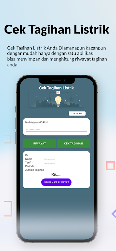 Android application Cek Catat Tagihan Listrik PLN screenshort