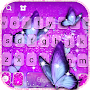 Purple Butterfly Keyboard Back