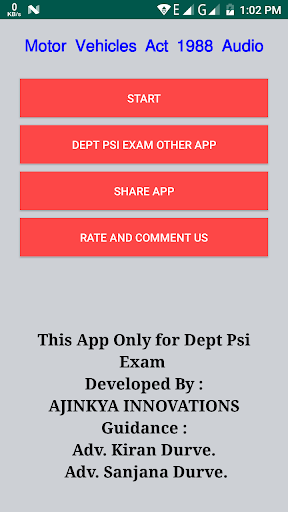 Android application Motor Vehicles Act 1988 Audio screenshort