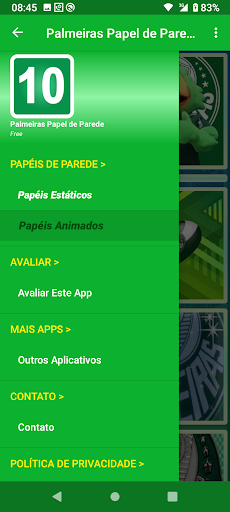 Android application Palmeiras Papel de Parede screenshort