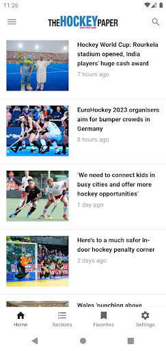 Android application The Hockey Paper screenshort