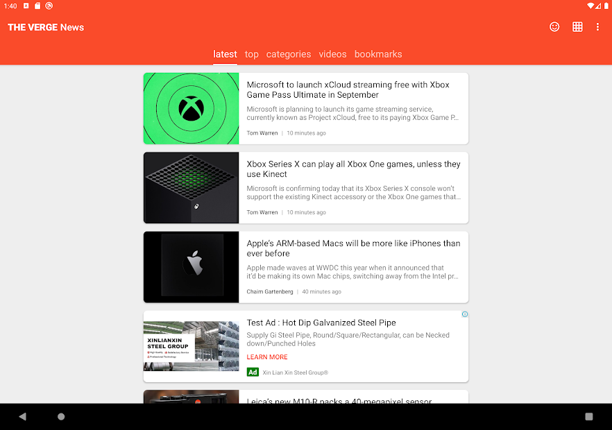 Screenshot 11 Tech News from The Verge android