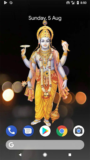 4D Lord Vishnu Live Wallpaper Screen 2