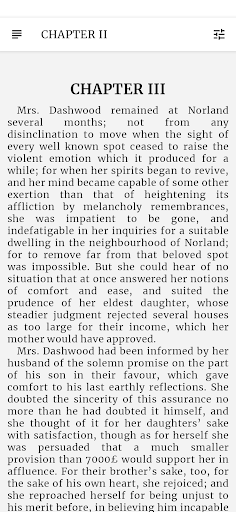 Android application Sense and Sensibility - Book screenshort