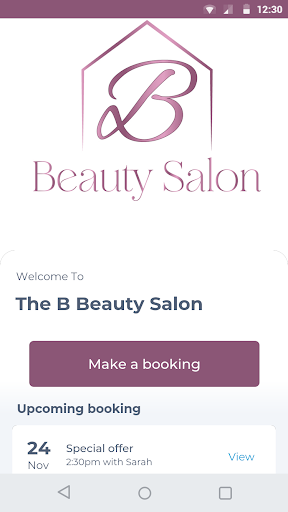 Android application The B Beauty Salon screenshort
