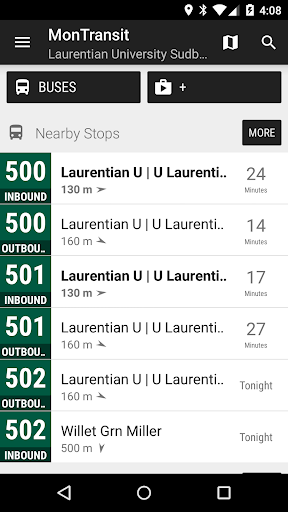 Android application Greater Sudbury Transit Bus -… screenshort
