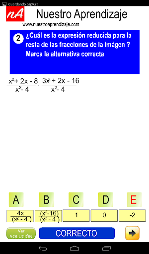 Sumar expresiones fraccionaria Screen 3