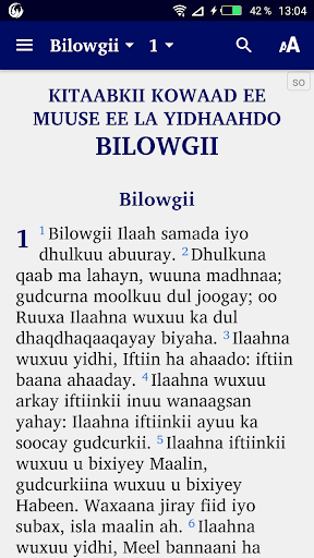 Android application Somali, Arabic, Swahili, Engl. screenshort